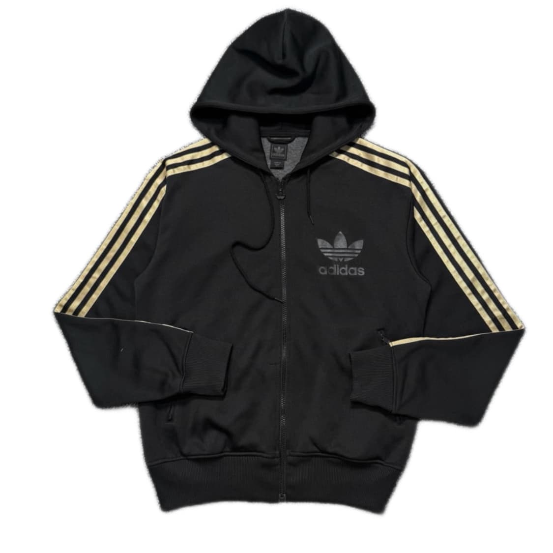⭐️아디다스 파이어버드 블랙로고 골드라인 후드 져지⭐️ 상품이미지1