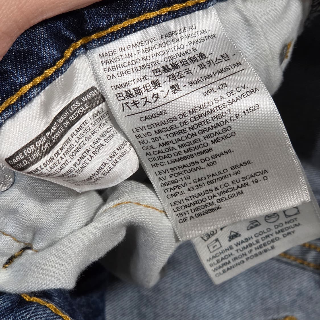 리바이스 502 중청 데님팬츠 상품이미지7