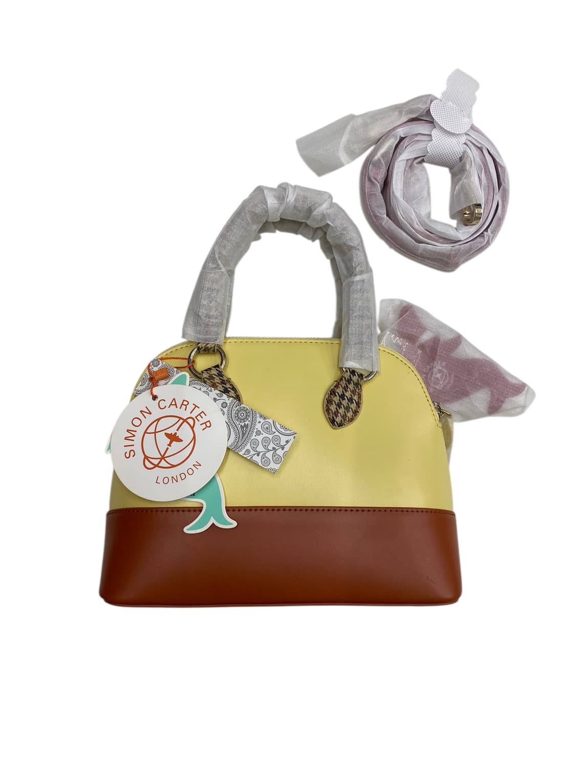 사이먼카터 런던 옐로우 브라운 토트백 + 스트랩 상품이미지2