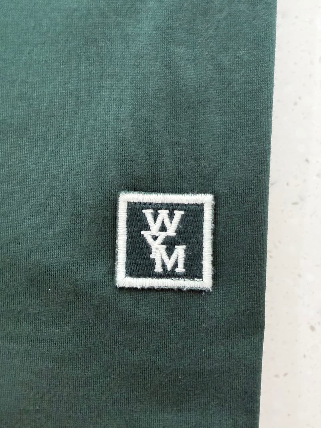 우영미 백로고 티셔츠 그린(46) 상품이미지5