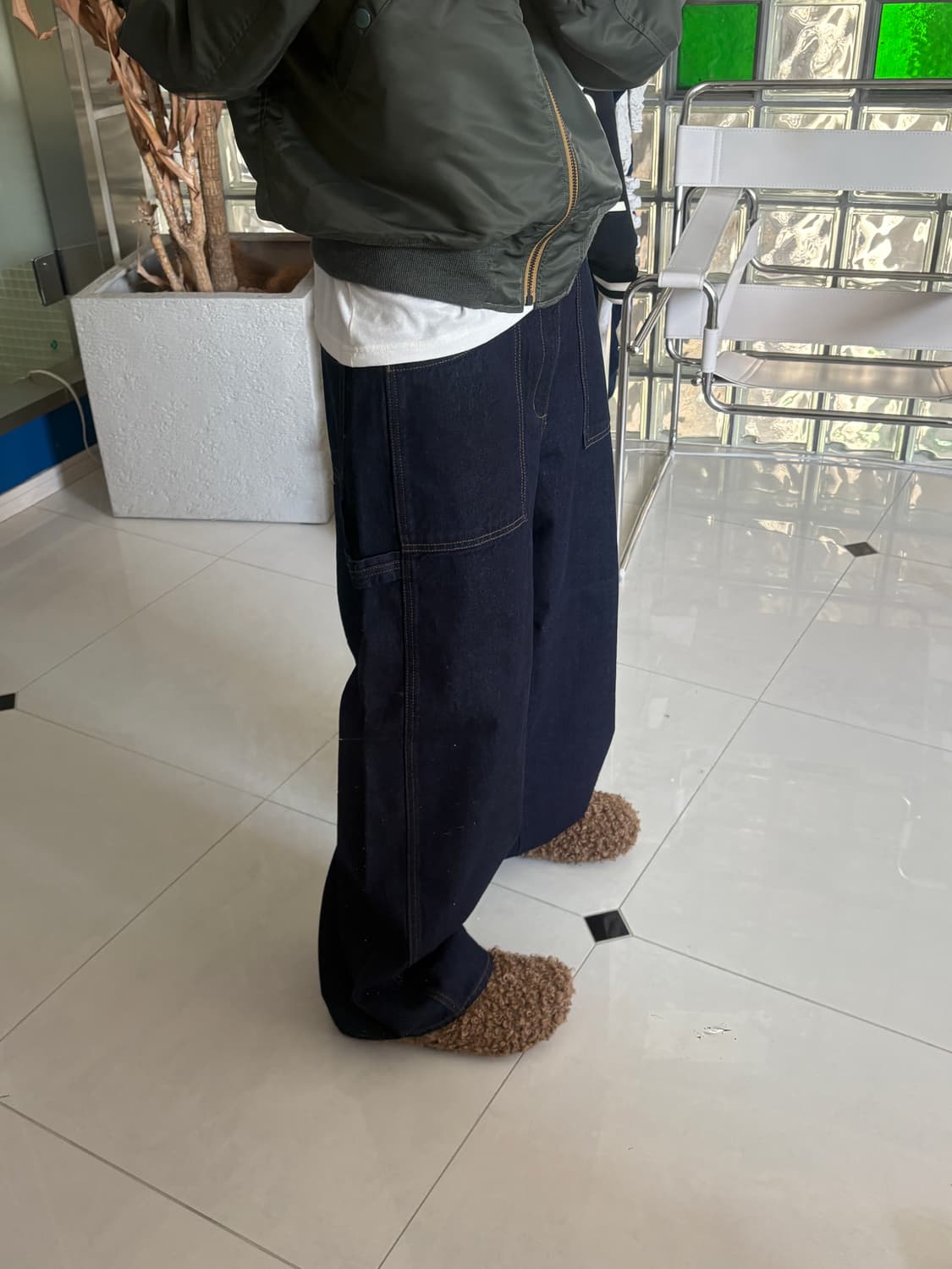 레디스 X rokh 바레루 레그 페인터 데님 상품이미지7