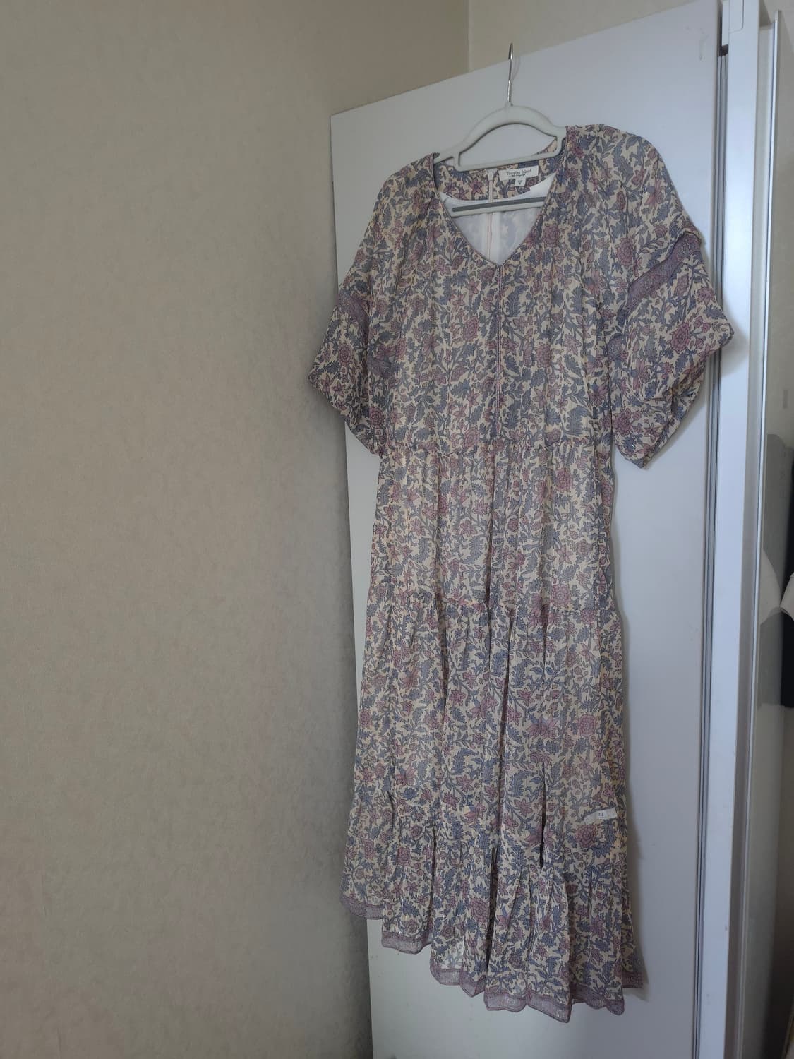 써스데이아일랜드 플라워 쉬폰 롱원피스 상품이미지1