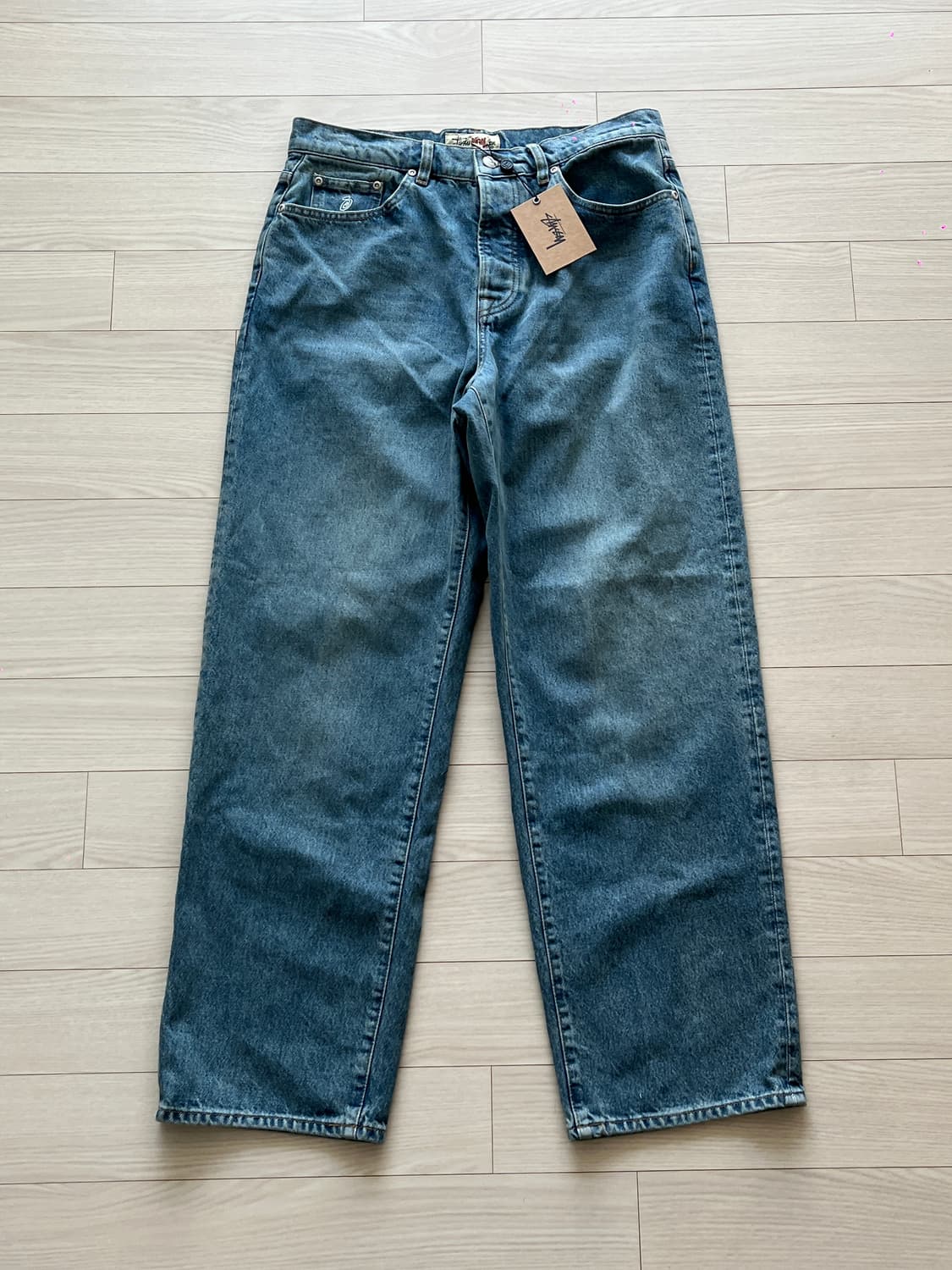 stussy 스투시 데님 빅올진 워시드 블루 30 (새제품) 상품이미지1
