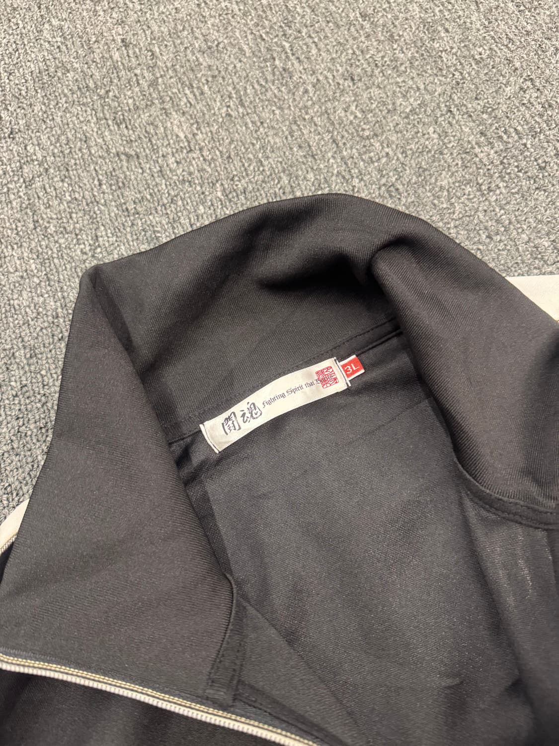 Japanese vintage 프린팅 검흰 집업져지 상품이미지3