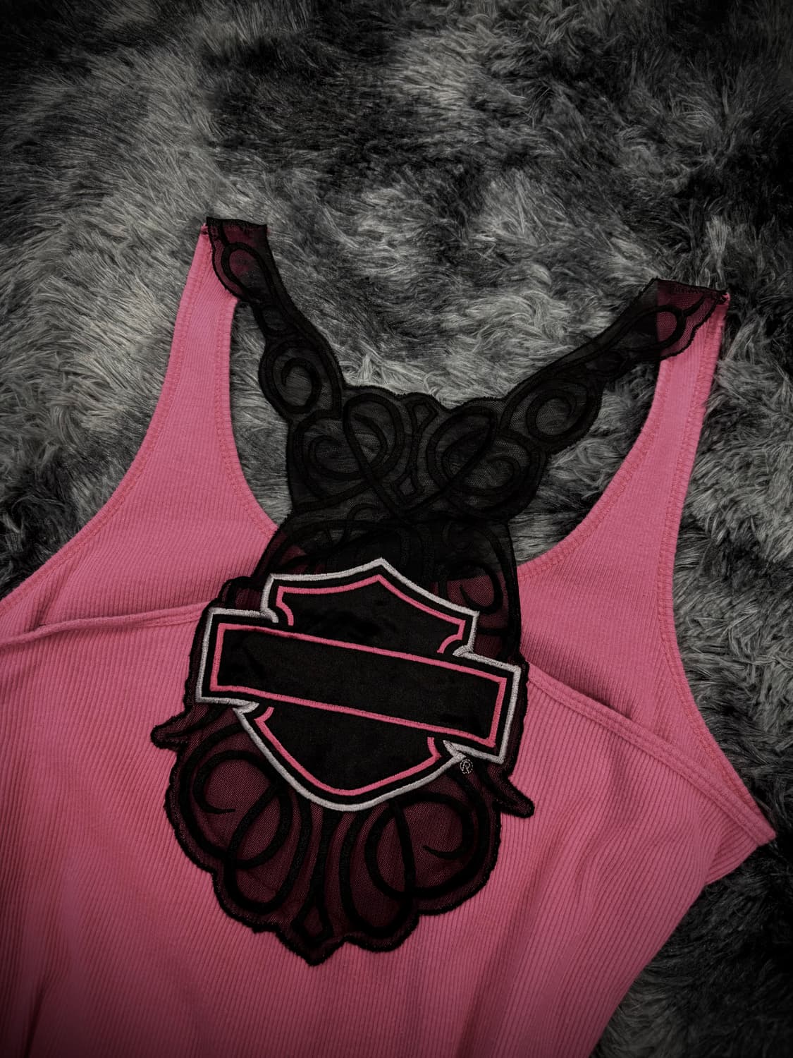 Harley Davidson 핑크 골지 슬리브리스 상품이미지5