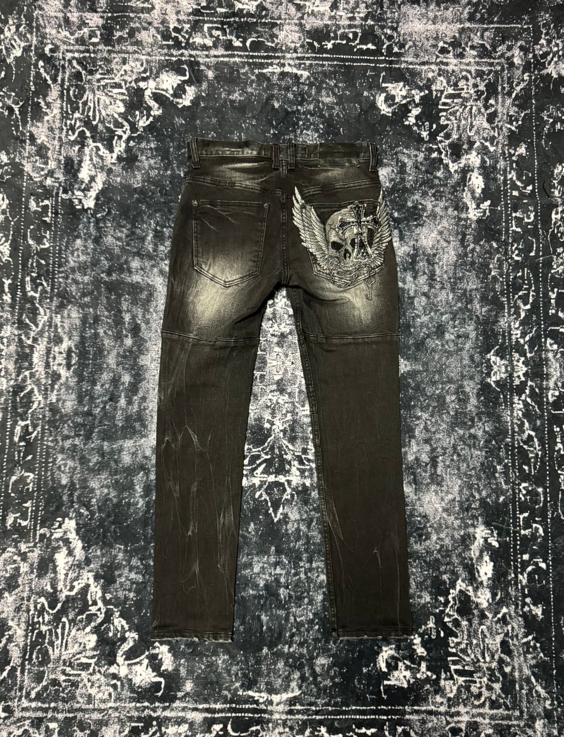 Punk style Shadow strap biker pants 상품이미지2