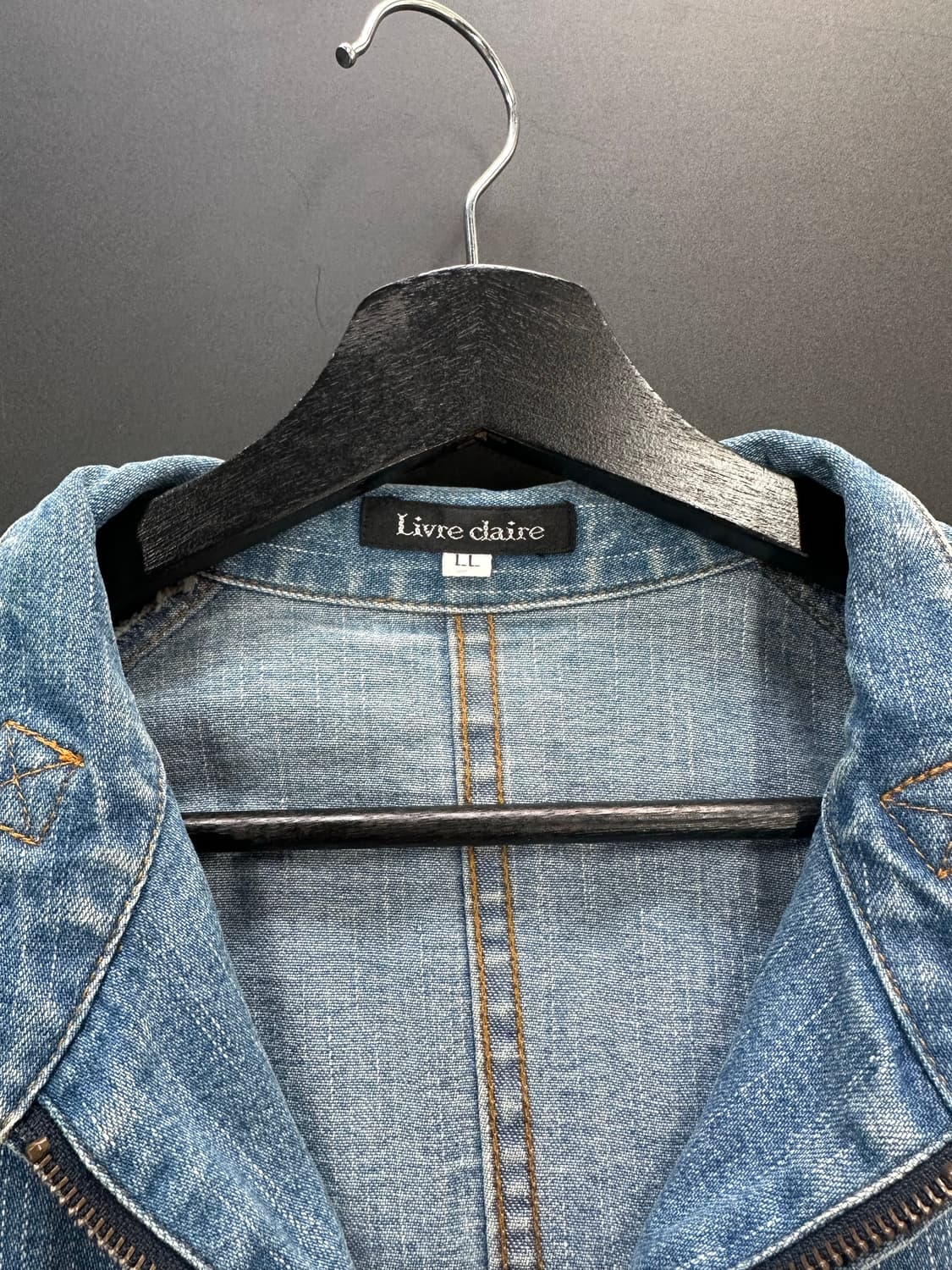 빈티지 락시크 넥버클 데님자켓 상품이미지6