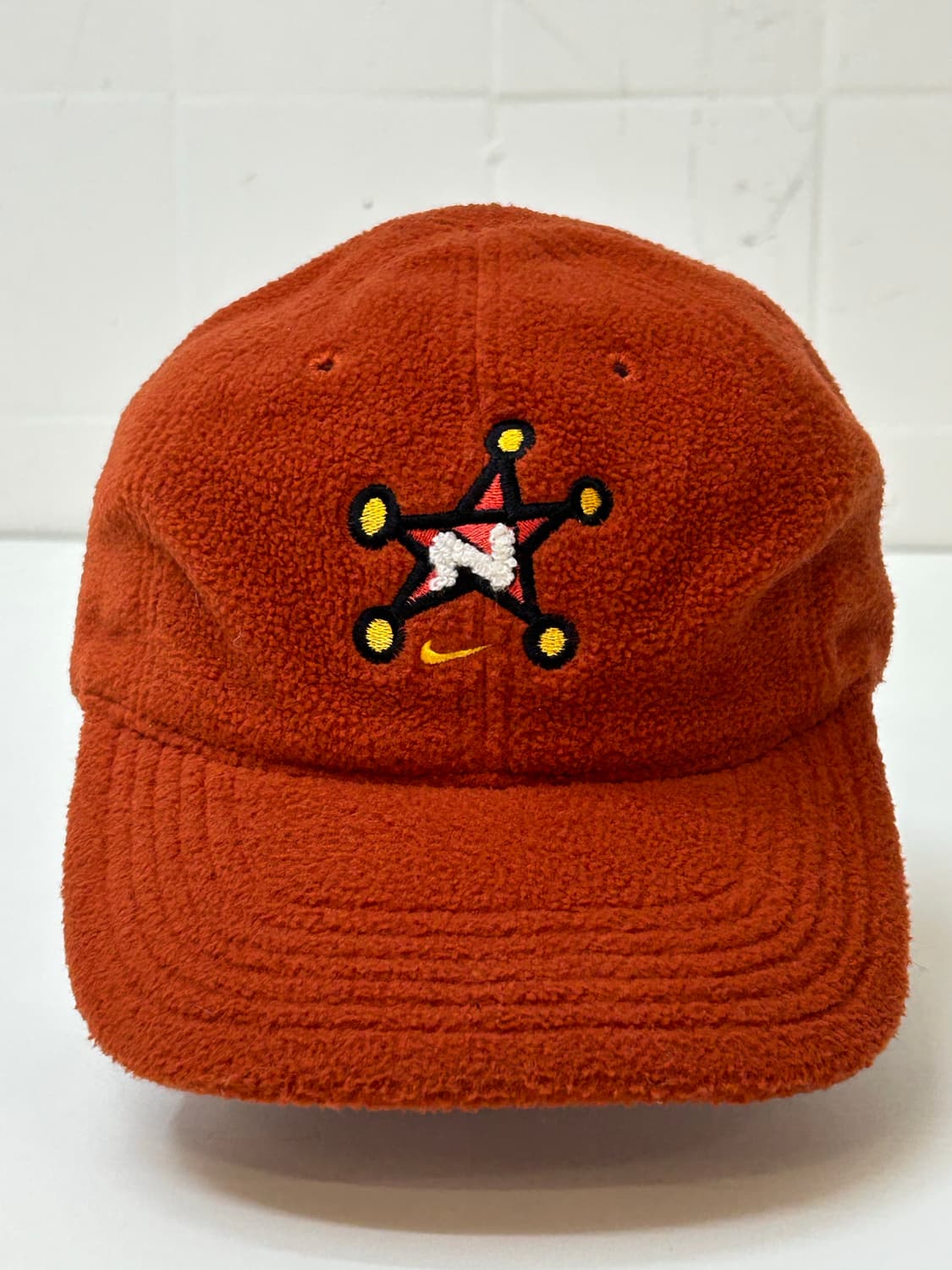 90s Nike 플리스 오렌지 컬러 볼캡 상품이미지2
