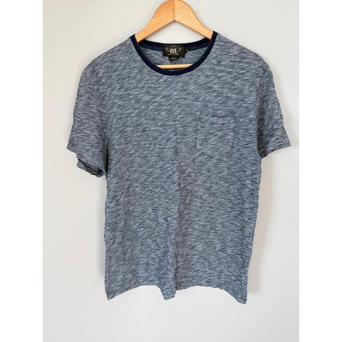 RRL 더블알엘 인디고 다이드 코튼 포켓 티셔츠 상품이미지1
