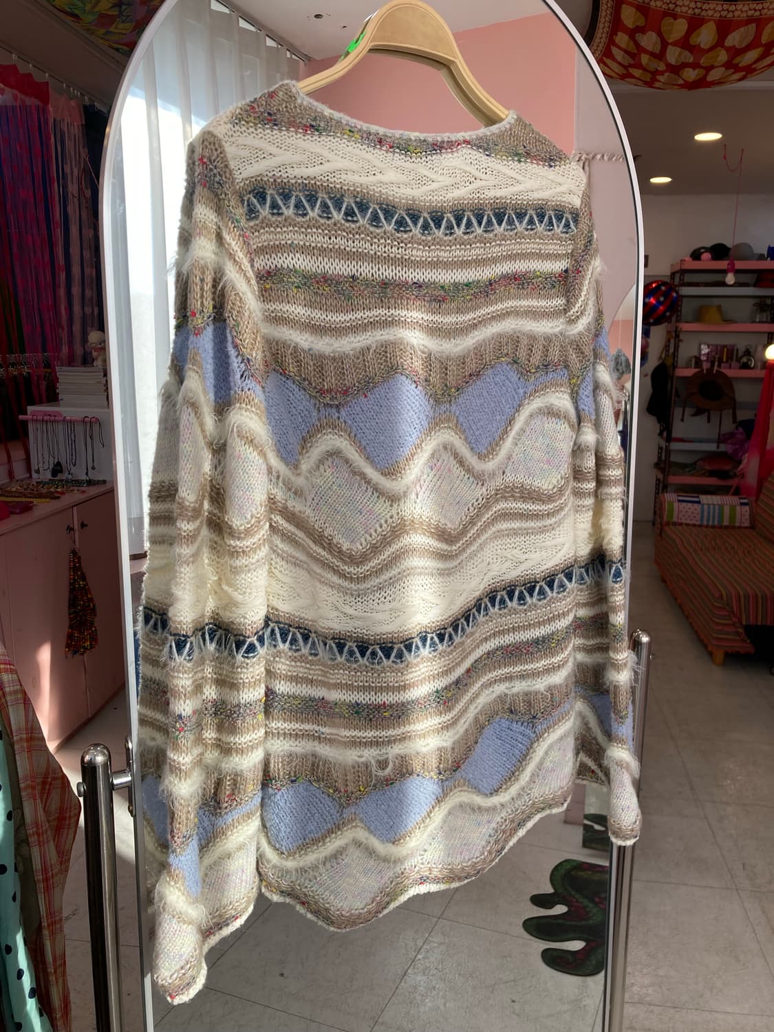 에스닉 아이보리 믹스 니트 가디건 상품이미지4