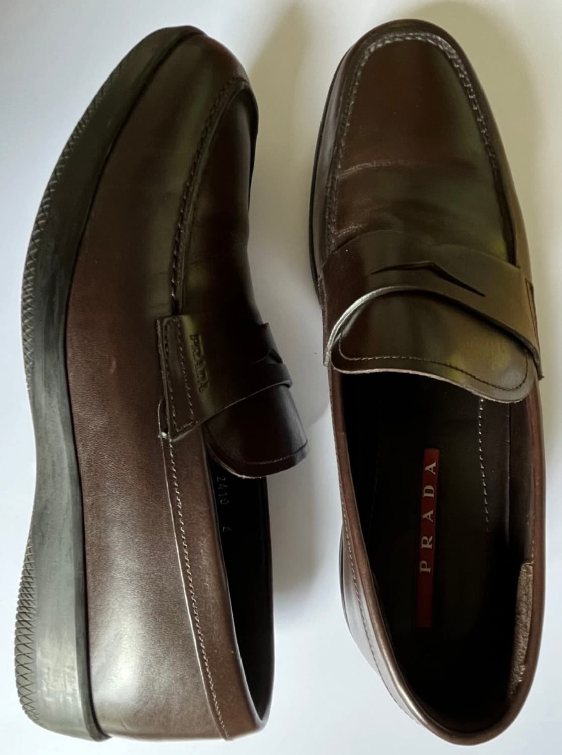프라다 스포츠 빈티지 로퍼 uk6 250-255 아메리카컵 레드윙 상품이미지4