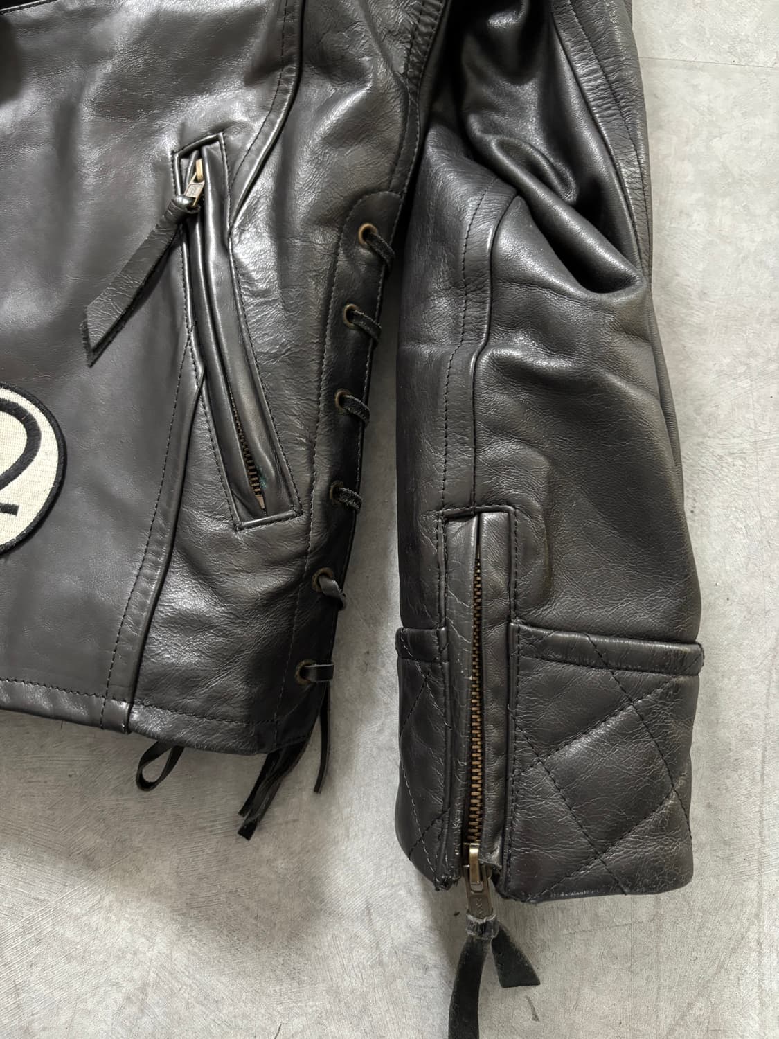 Yellow Corn 옐로우콘 컨버터블 레더 자켓 상품이미지5