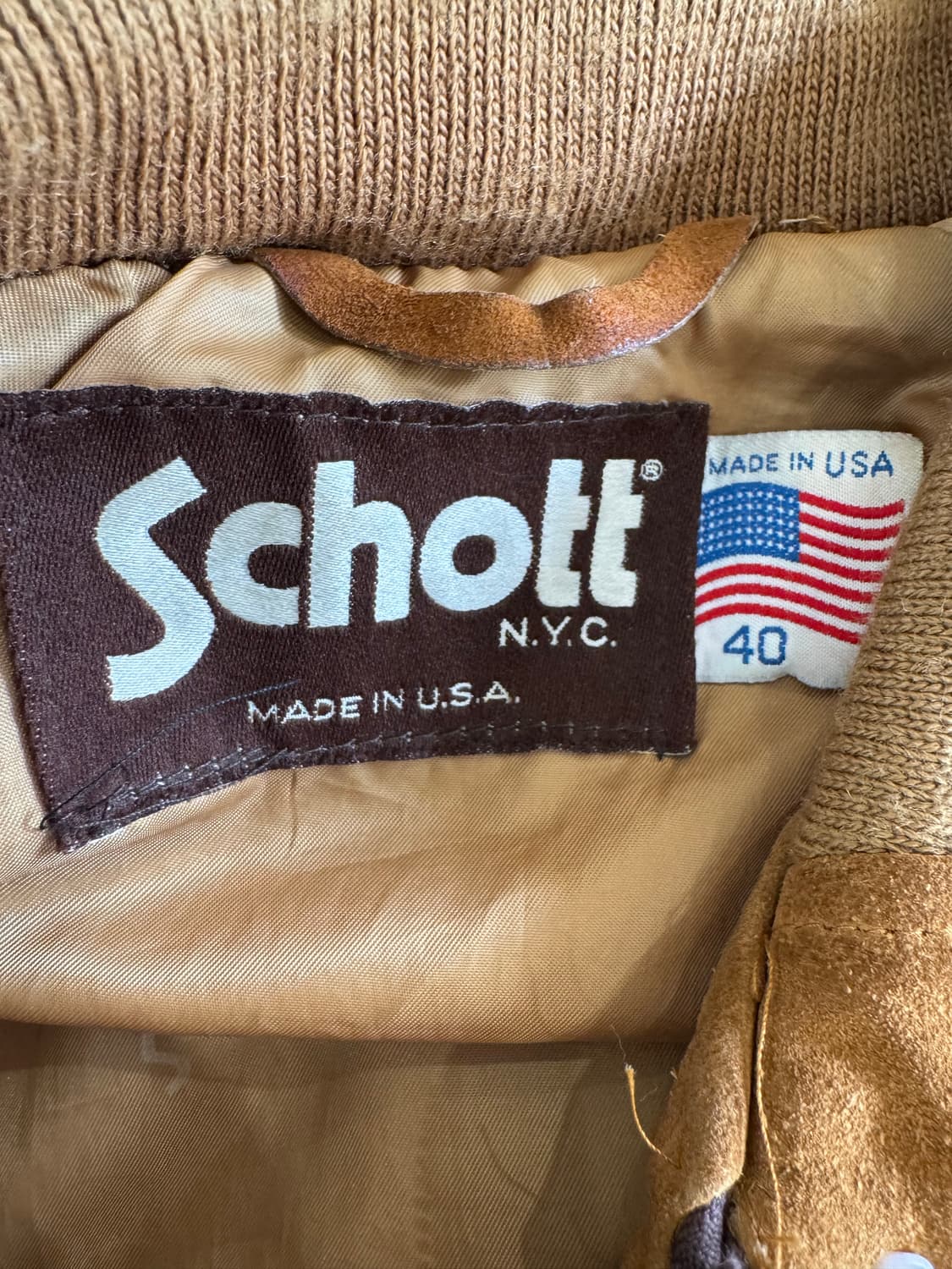 Schott 쇼트 스웨이드 레더 바라쿠타 자켓 상품이미지6