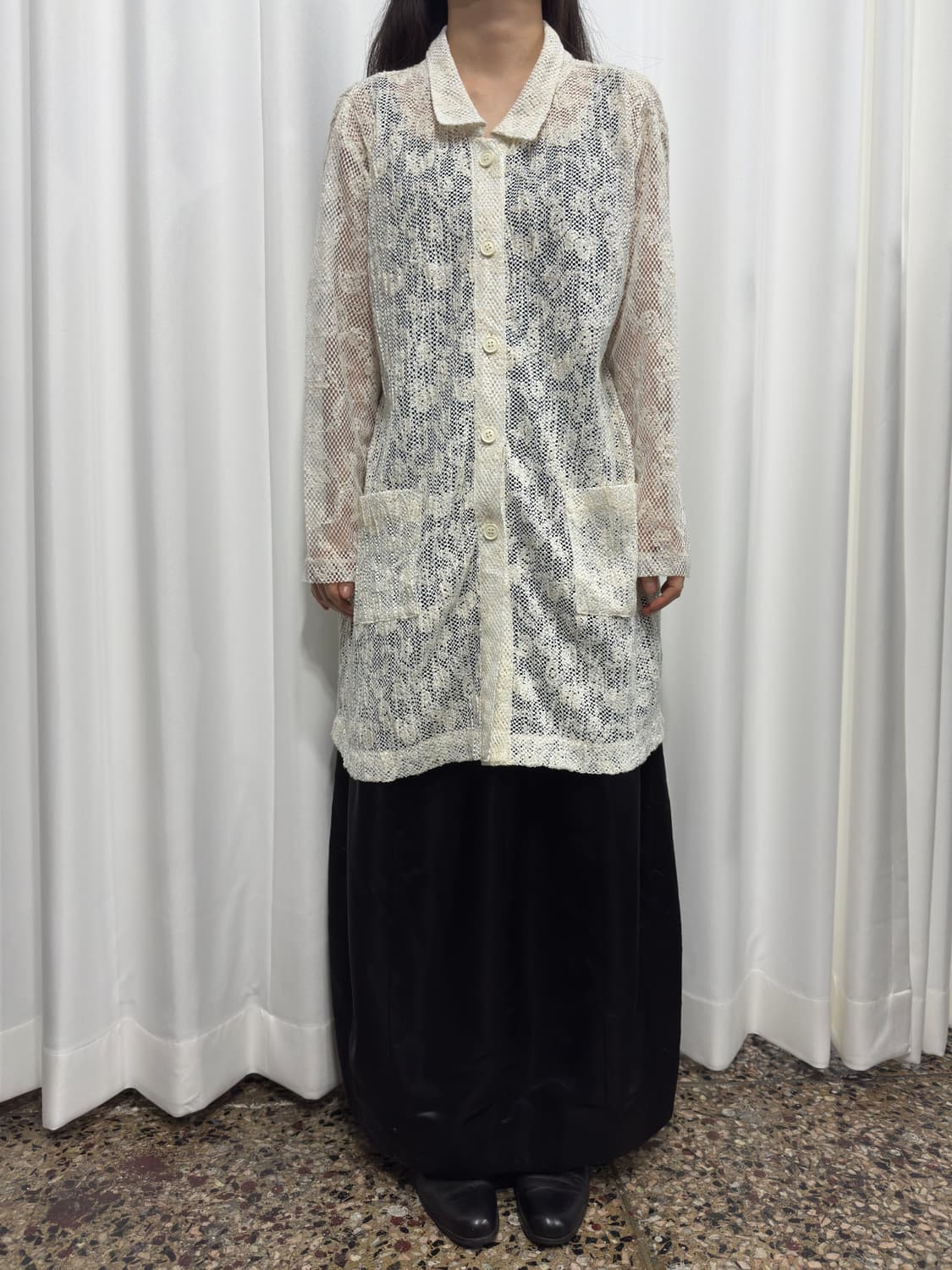 white lace coat 상품이미지3