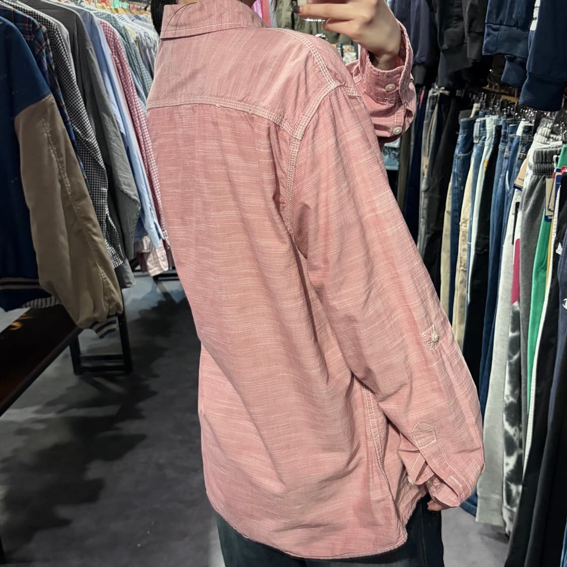 [IM] Carhartt 칼하트 린넨 셔츠 핑크 상품이미지6