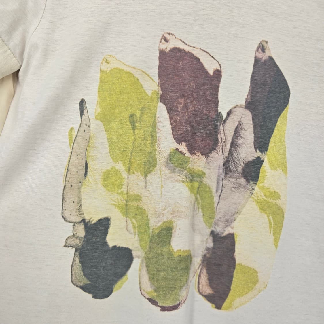 KUHO 프린팅 배색 티셔츠 / 미니멀 아트 반팔 티 상품이미지2