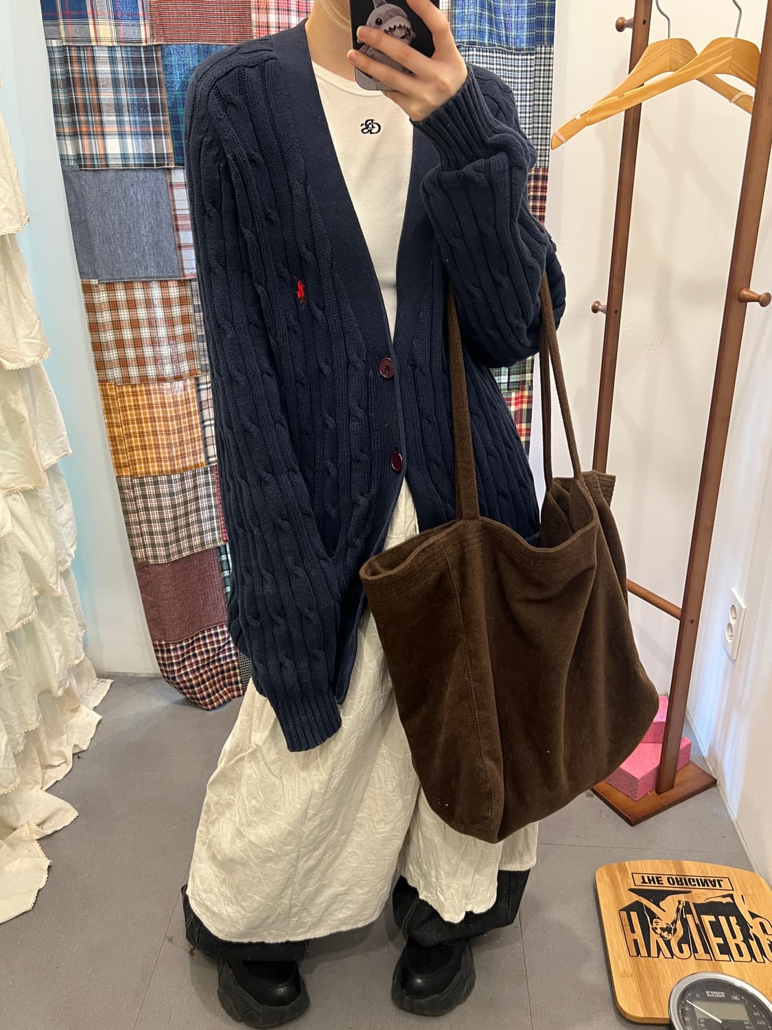 폴로 꽈배기 네이비 가디건 상품이미지1