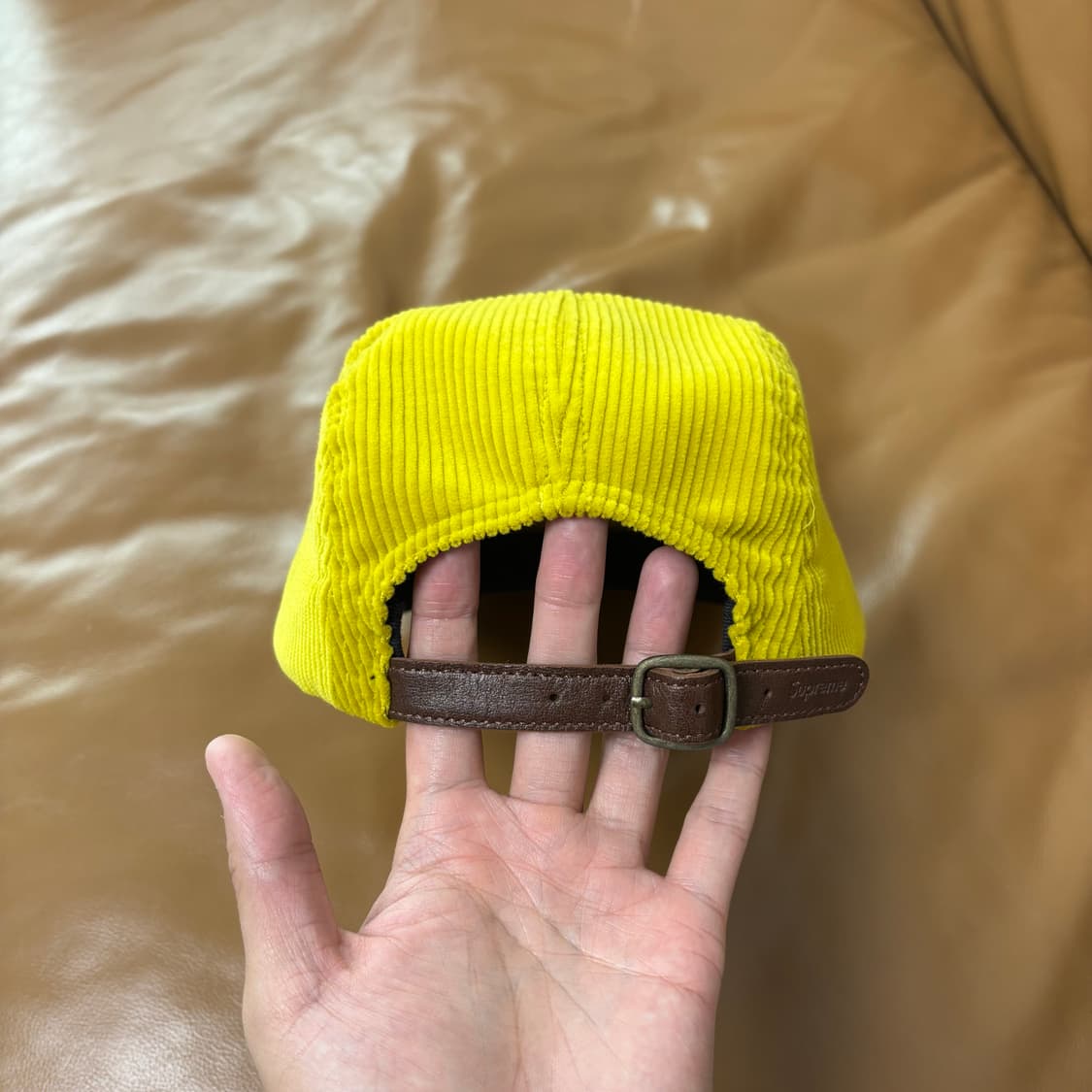 Supreme 슈프림 코듀로이 라임 옐로우 캠프캡 모자 (Yellow) 상품이미지7