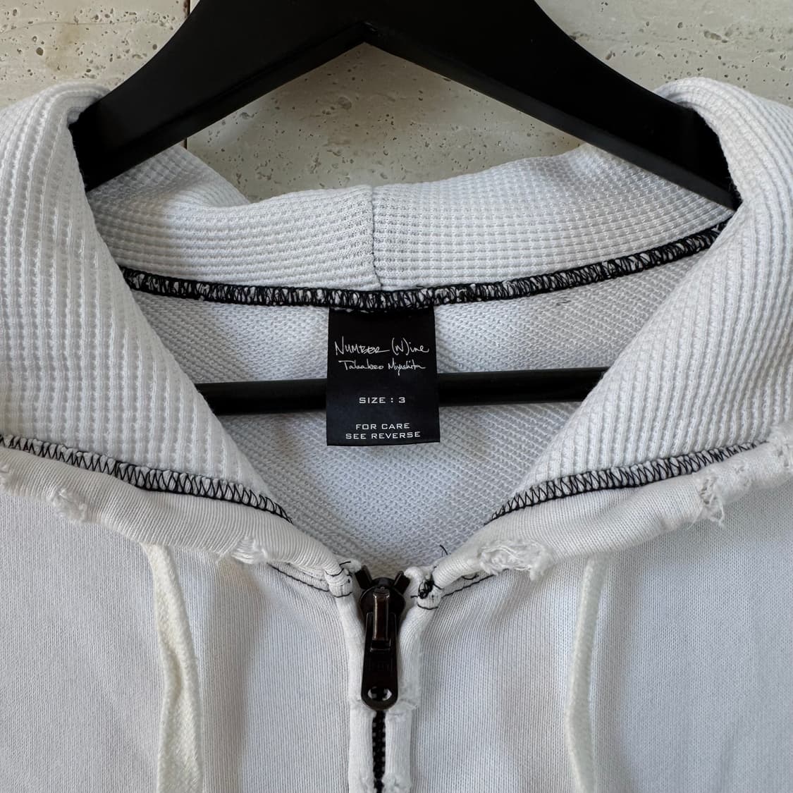 [3] 넘버나인 05SS 비대칭 후드 집업 상품이미지3