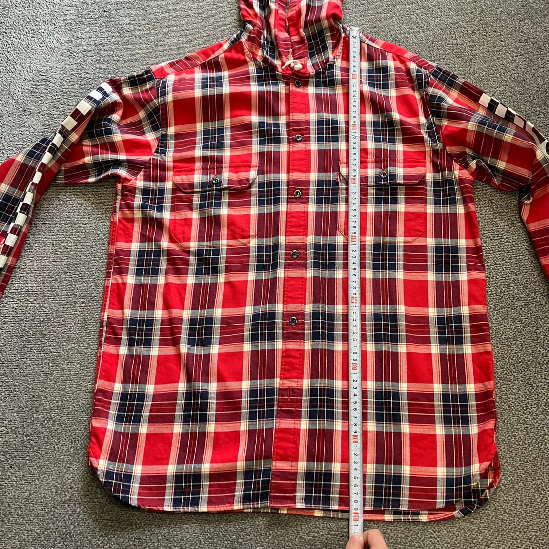 386 리바이스 체커보드 후드 셔츠 상품이미지7