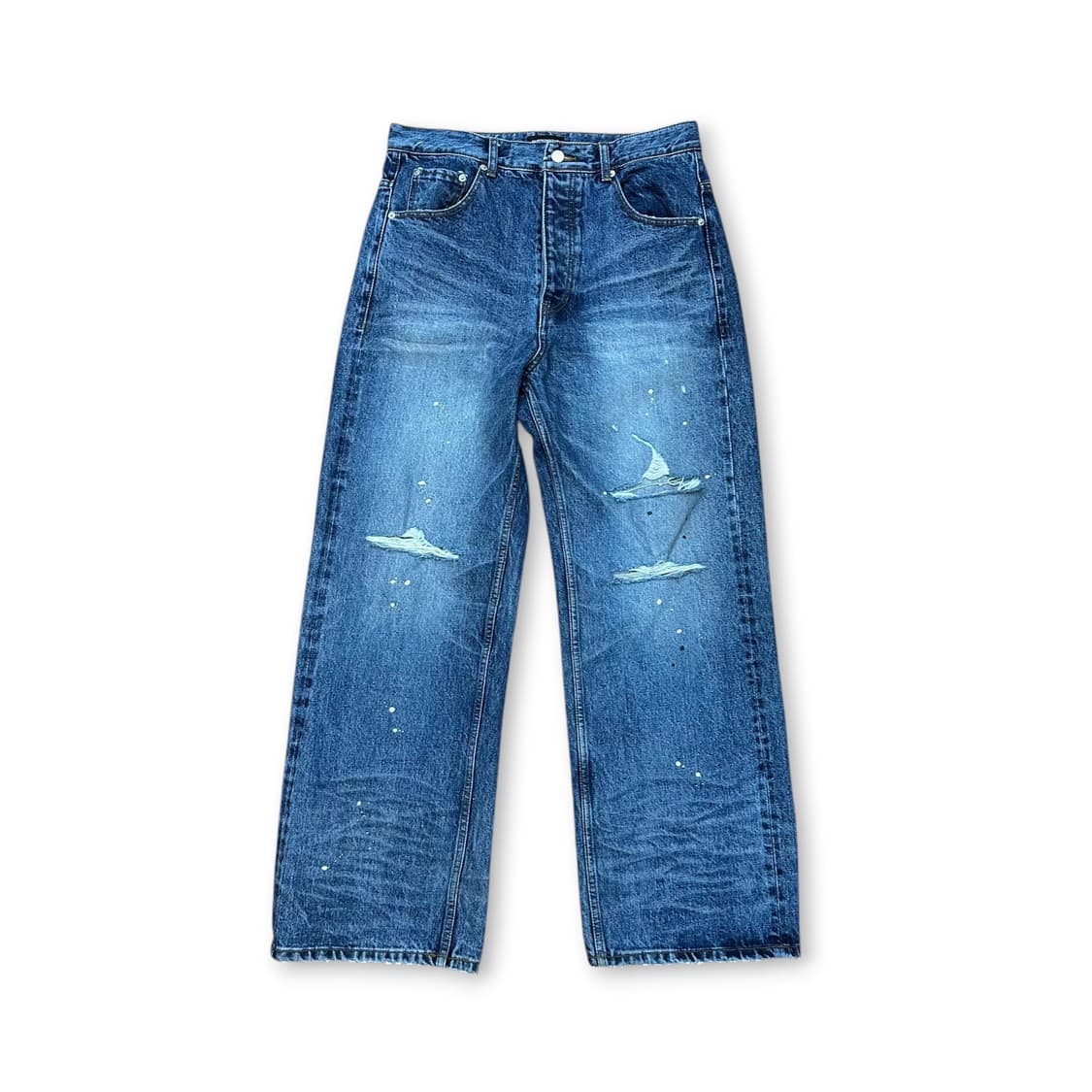 파프롬왓 데미지 워싱 데님 팬츠 상품이미지1