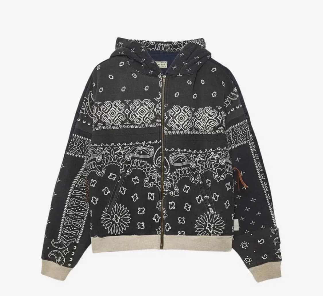 캐피탈 플리스 반다나 비부악 후드 블루종 상품이미지2