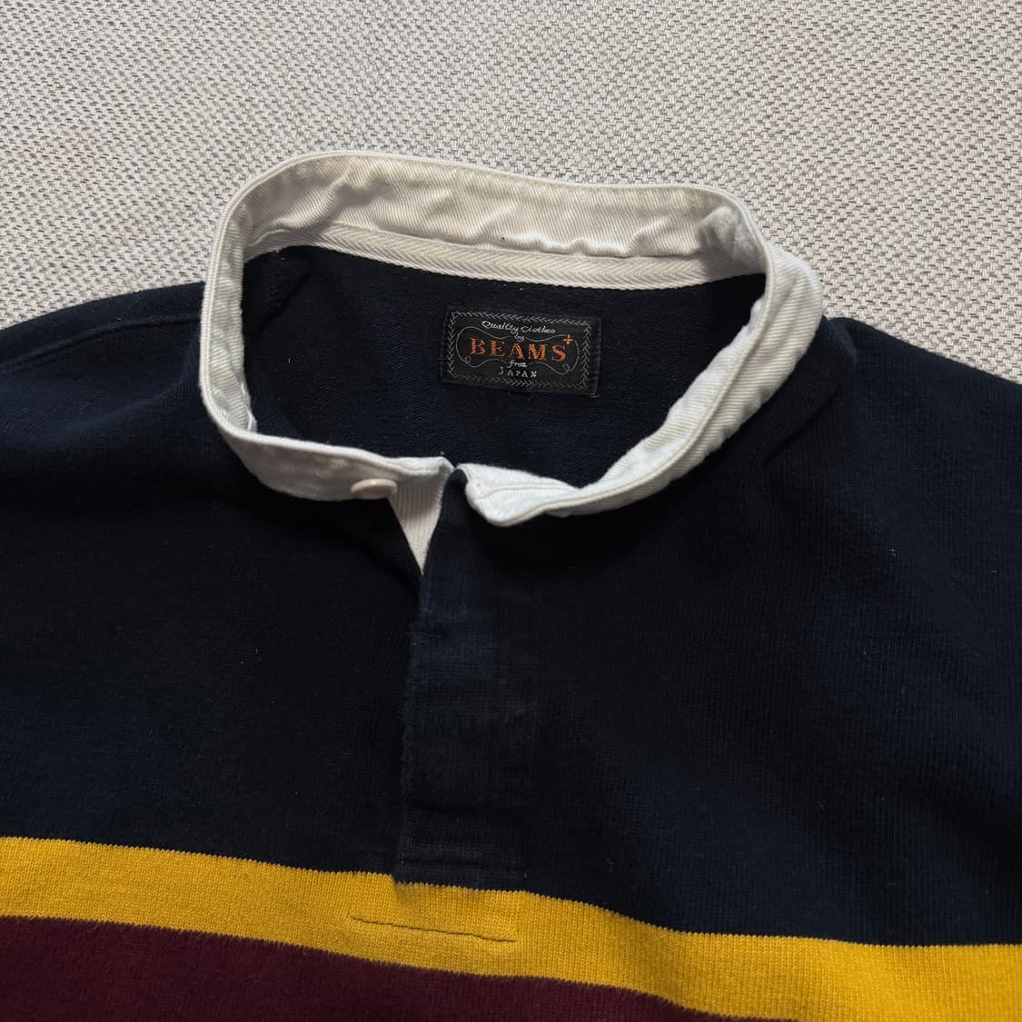 빔즈 럭비 스트라이프 셔츠 맨투맨 상품이미지2