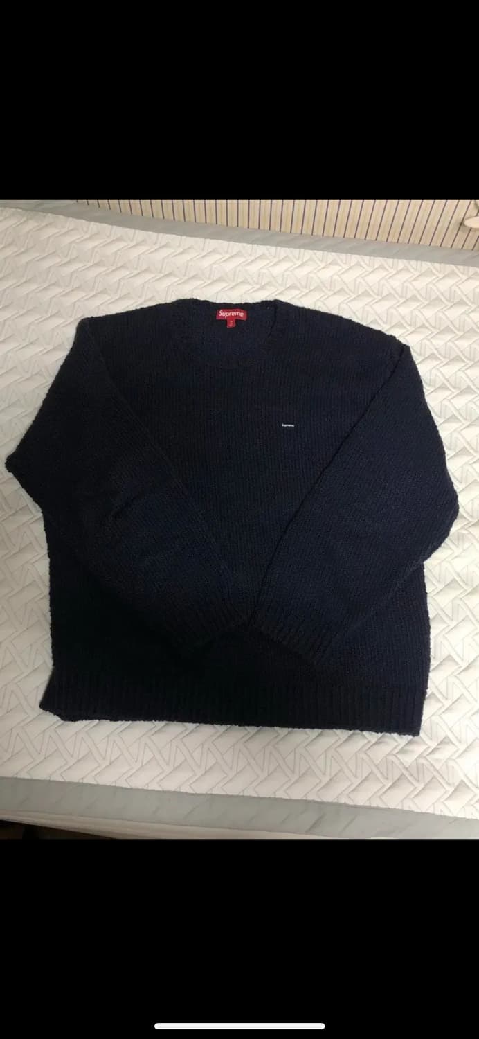 [XL] 24ss 슈프림 부클 스몰 박스 스웨터 니트 네이비 상품이미지1