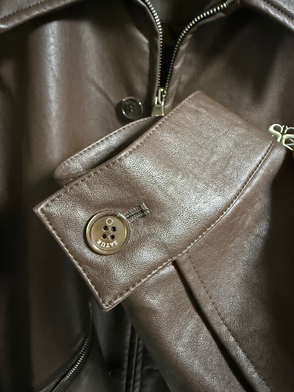 세터 레더 블루종 자켓 XL 브라운 상품이미지9