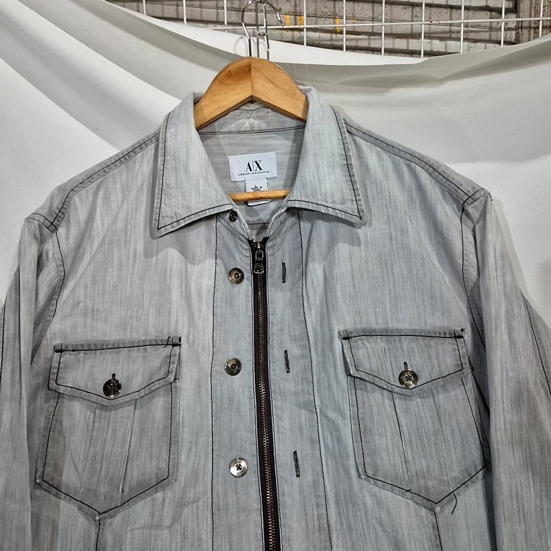 아르마니 익스체인지 90s 빈티지 셔츠 자켓 상품이미지2