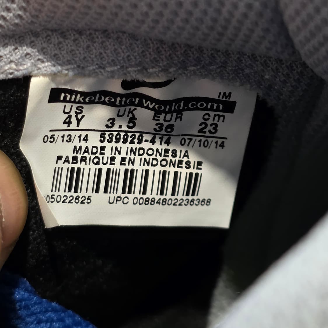 4q-15:나이키 블레이저 미드 스웨이드 블루/볼트 (23cm) 상품이미지10