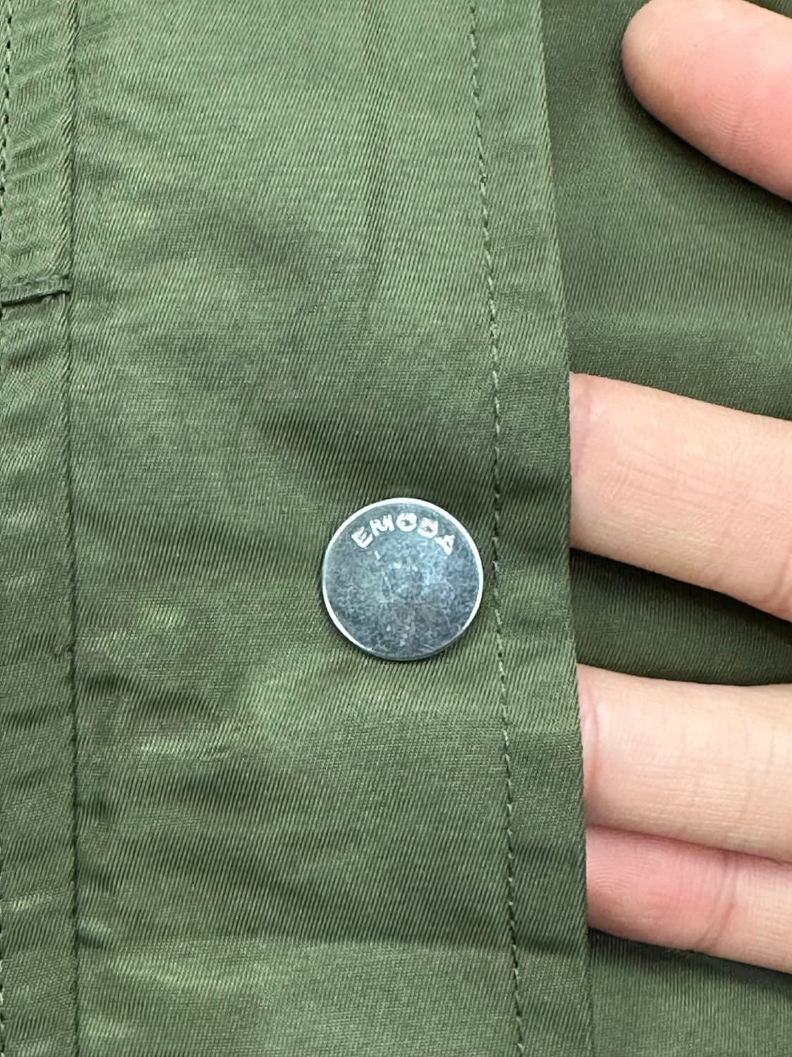 OS)EMODA 빈티지 여성 카키 봄버자켓 상품이미지3