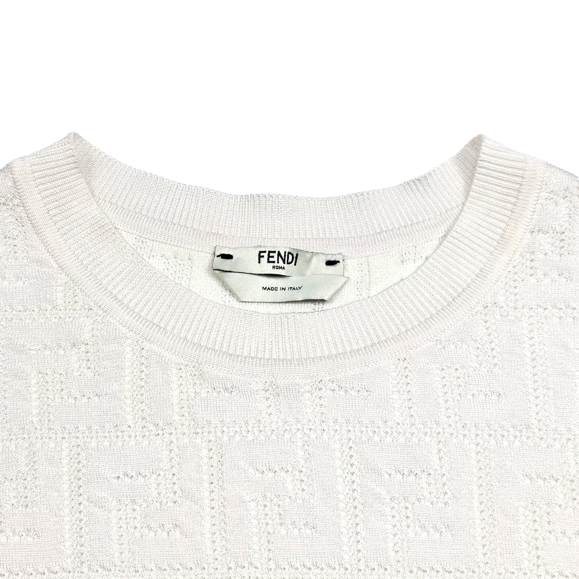 펜디 여성 FF 자가드 올오버 텍스처드 반팔니트 상품이미지4