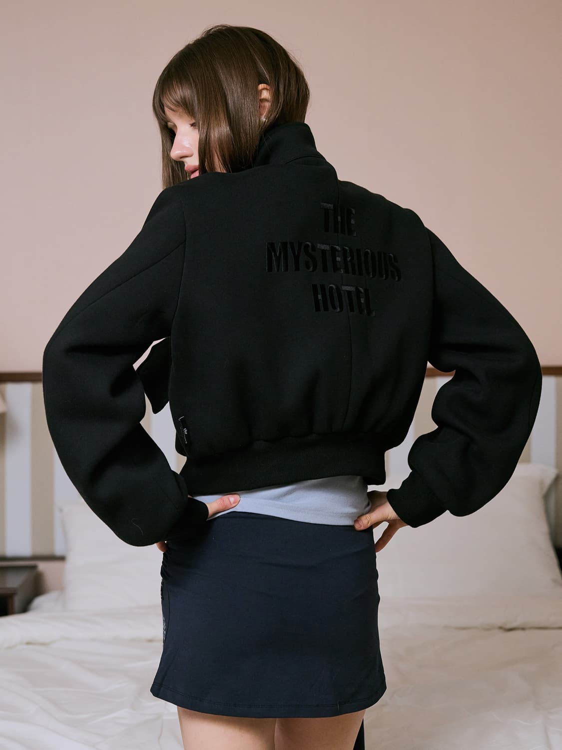 미스테리어스호텔 cropped bomber jacket 크롭 봄버 자켓 상품이미지2