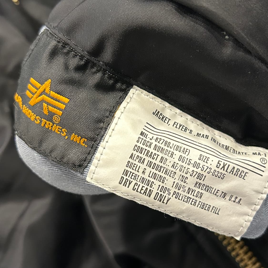[5XL] 알파인더스트리 MA-1 블랙 항공점퍼 A654 상품이미지6