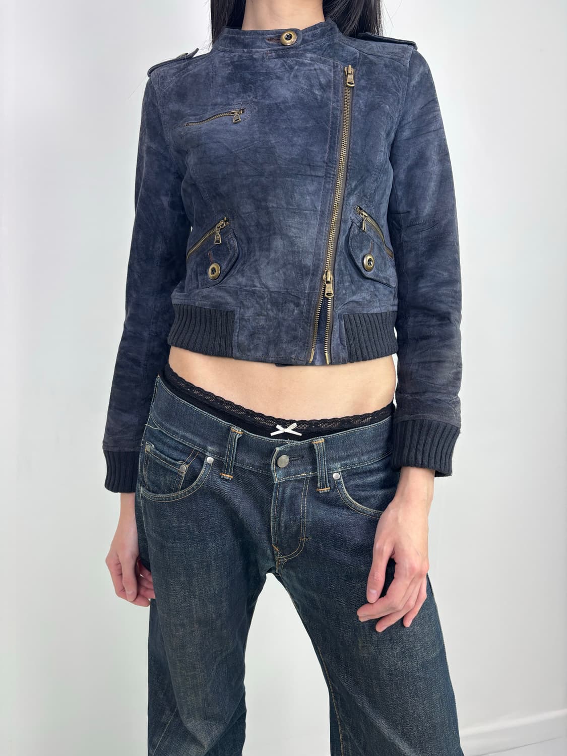 BLUE SUEDE CROP JACKET 상품이미지5