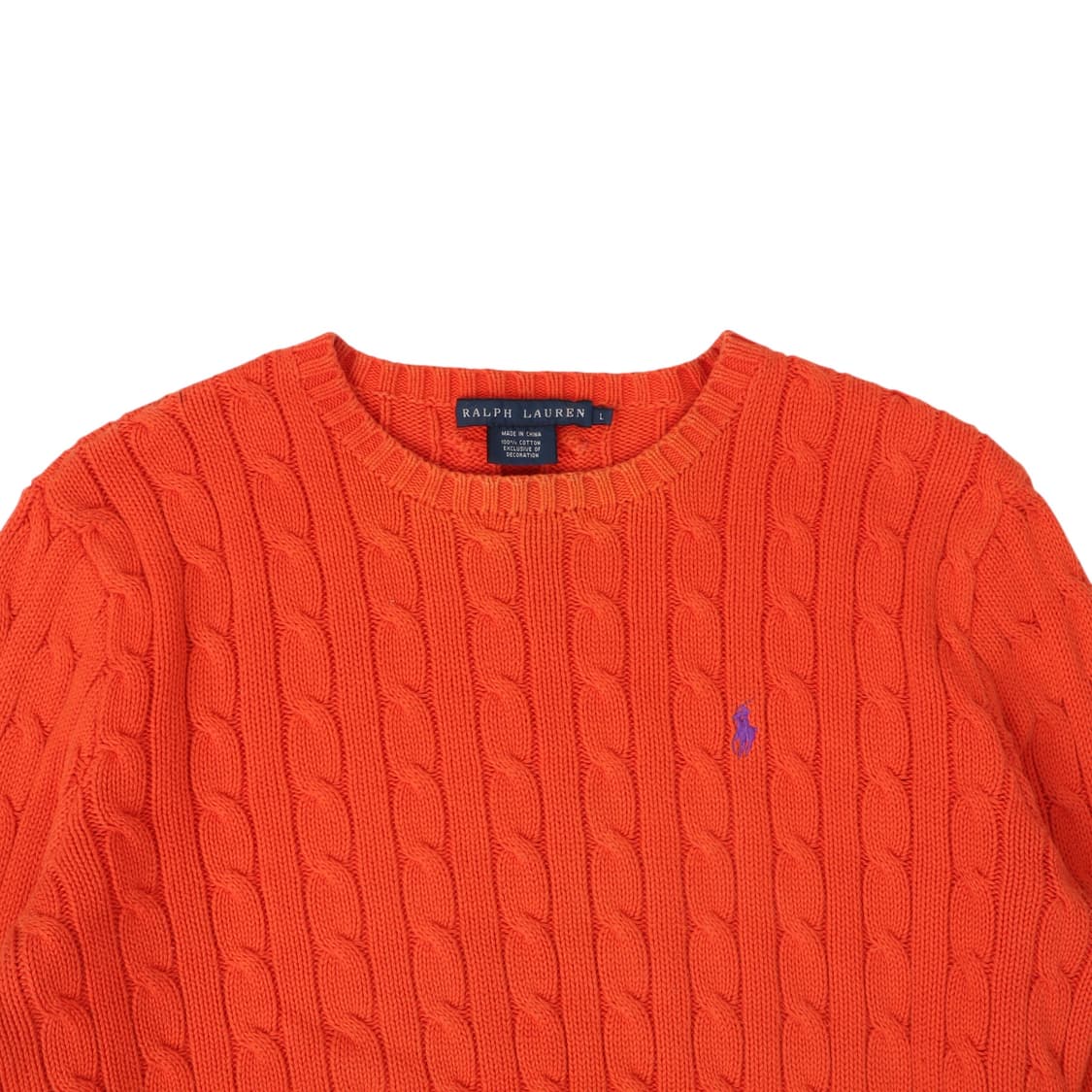 폴로 랄프로렌 오렌지 케이블 니트 상품이미지2
