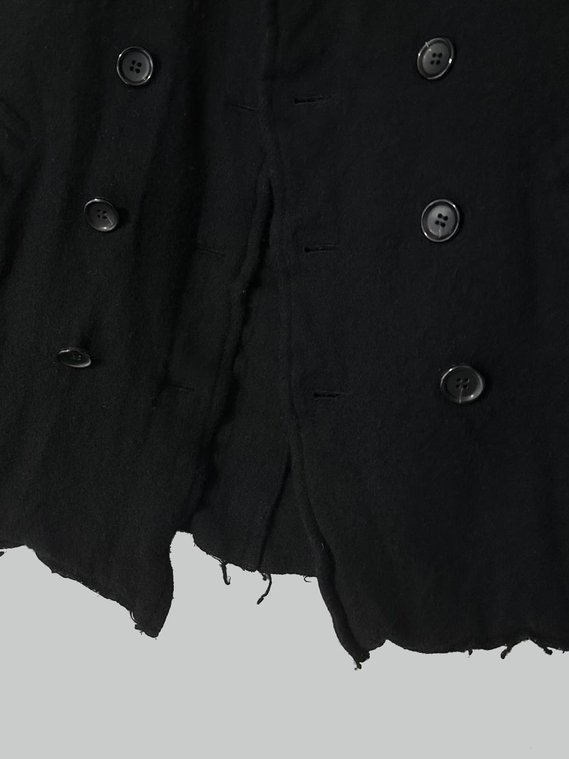 꼼데가르송 블랙 오버사이즈 축융 울 피코트 m 상품이미지8