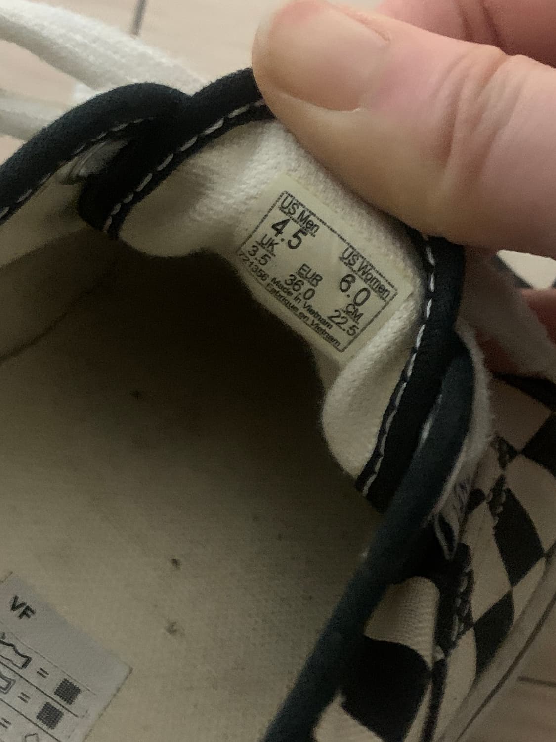 반스 체커보드 운동화 225 상품이미지4