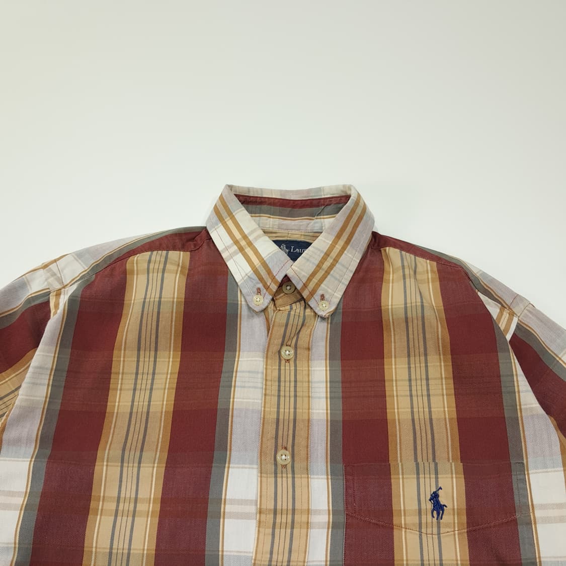 CL894 S 폴로 90s 미국판 브리티시 체크 셔츠 남방 상품이미지2