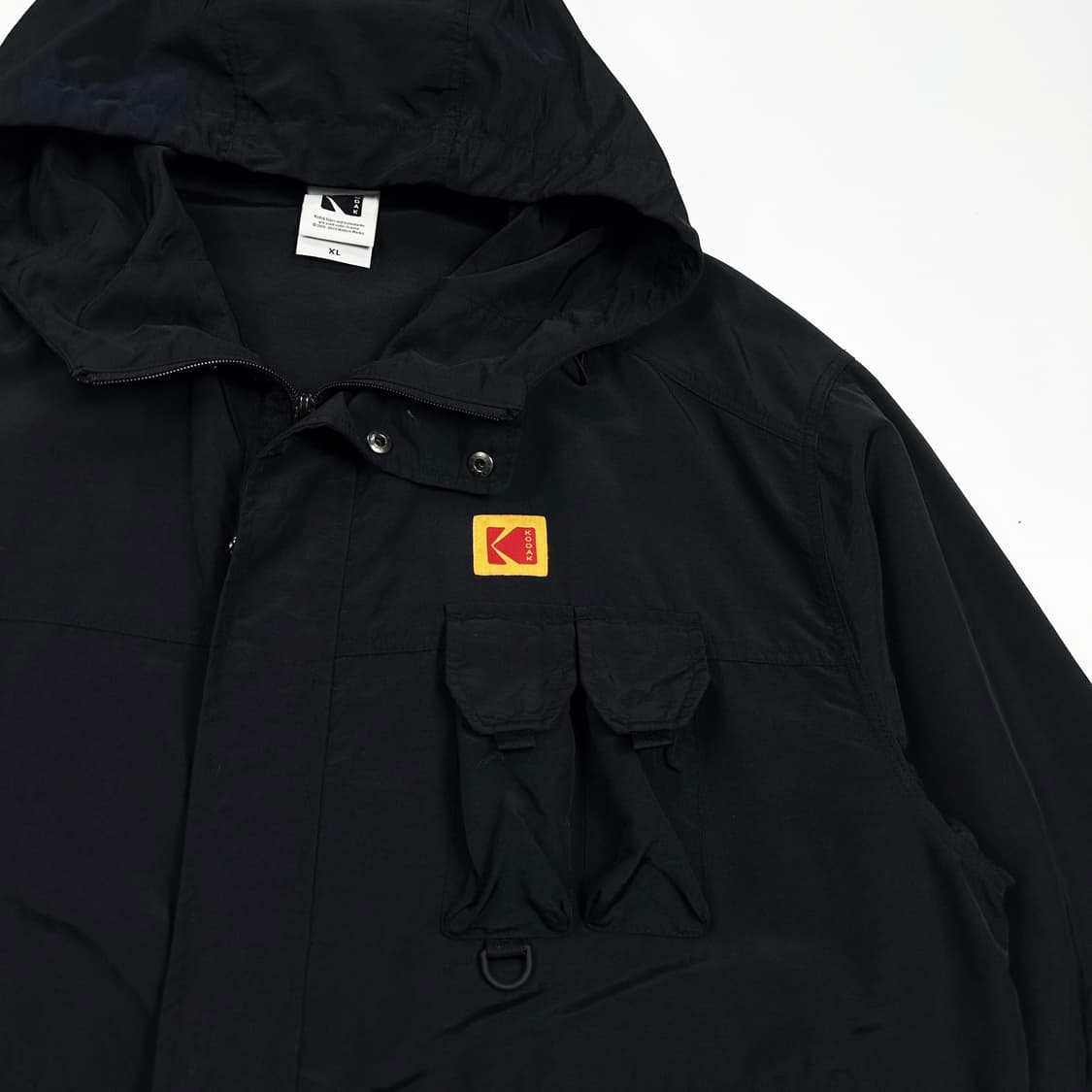 코닥 시그니처 로고 풀오버 블랙 바람막이 자켓 (XL) 상품이미지3