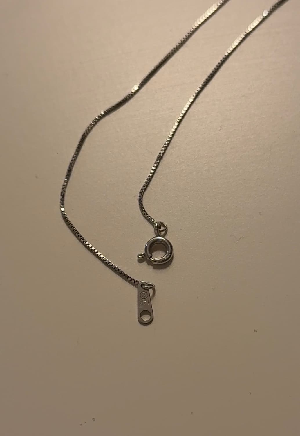 14k 화이트골드 박스체인 목걸이 상품이미지4