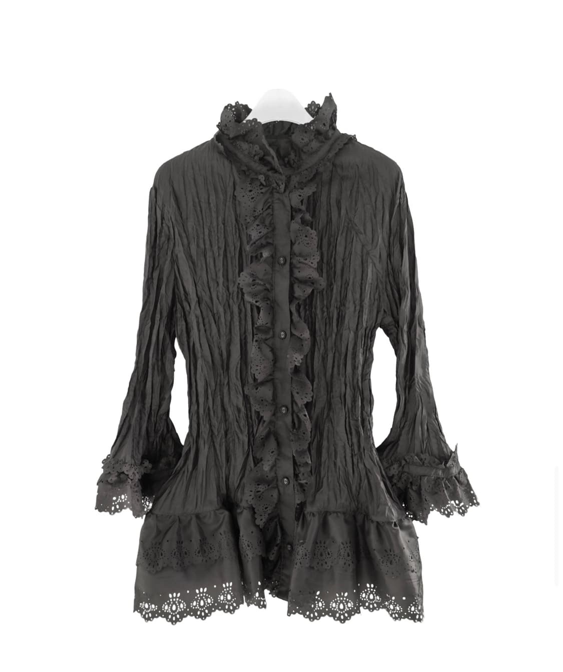 Eonts Thornel Punching Blouse - Charcoal 상품이미지1