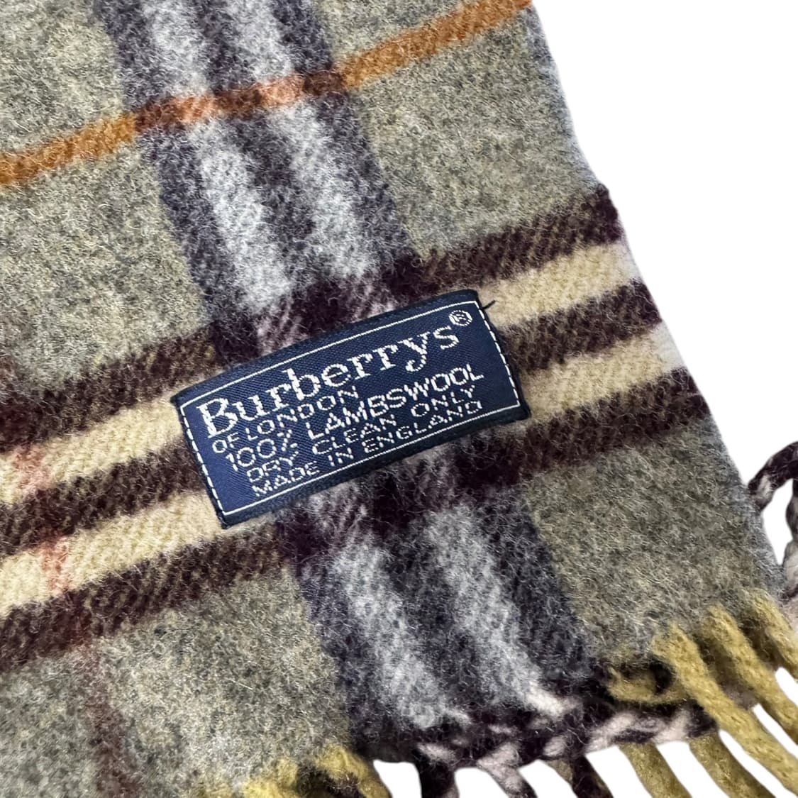 정품 버버리 노바체크 카키 렘스울 머플러 상품이미지3