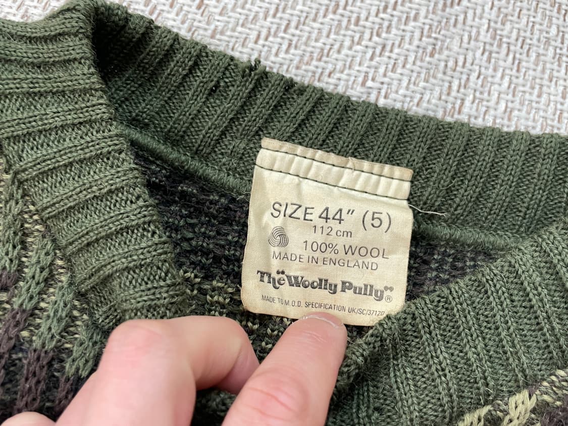 80s og 영국군 코만도 밀리터리 울 니트 J03817 상품이미지4