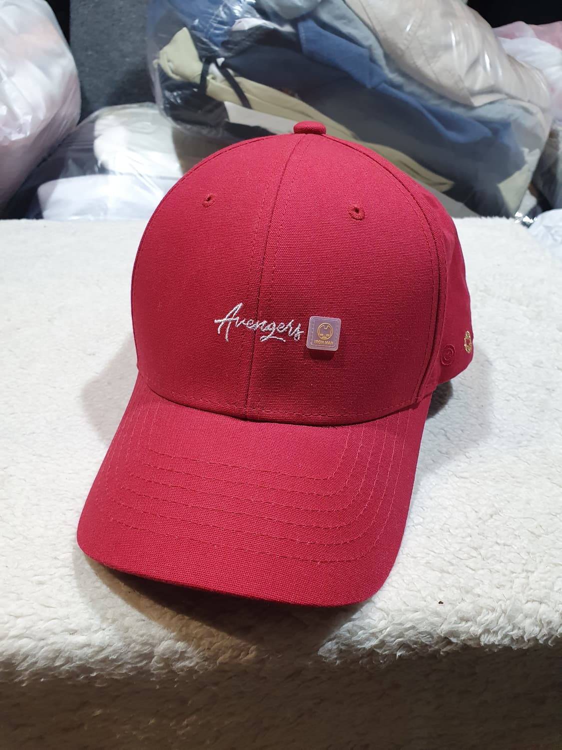 마블 어벤져스 빨간색 볼캡 모자 상품이미지1