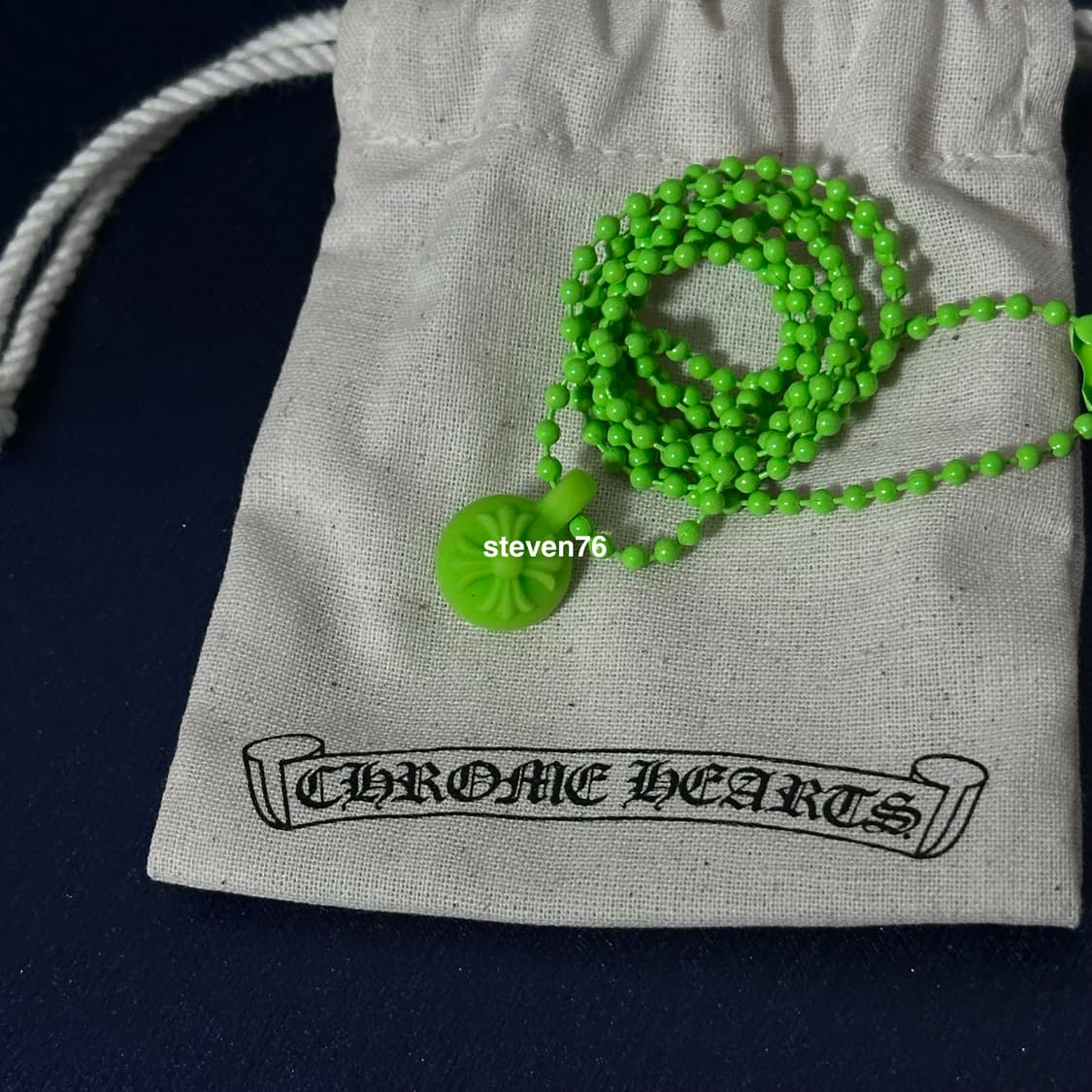 크롬하츠 실리콘 크로스볼 펜던트 목걸이 새생품 상품이미지2