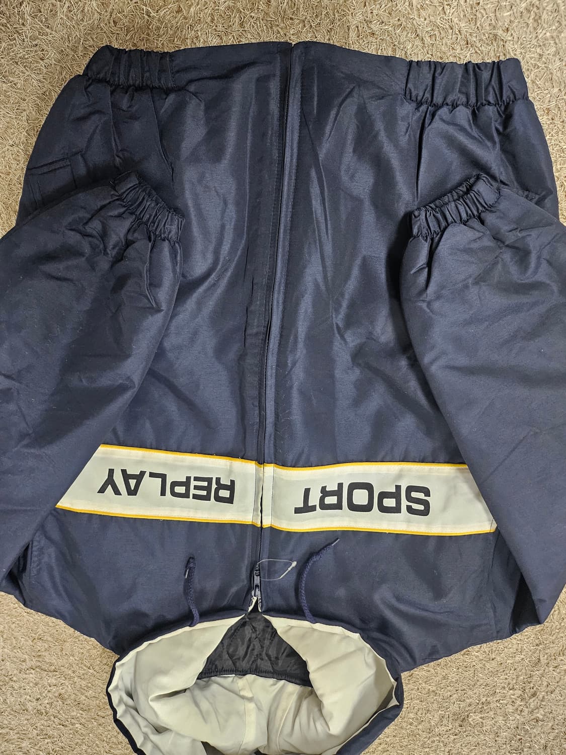 SPORTS REPLEY 90s 올드스쿨 백로고 누빔 안감 후드 집업 상품이미지4