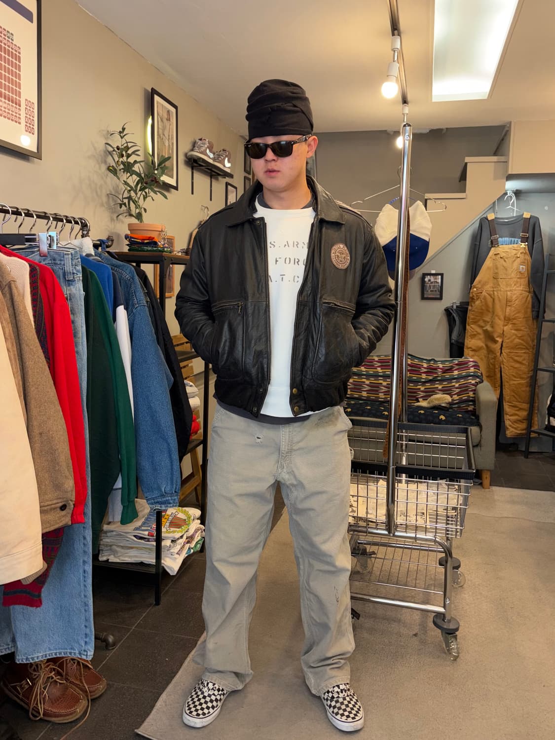 80’s American  cow-leather A-2 bomber  상품이미지1