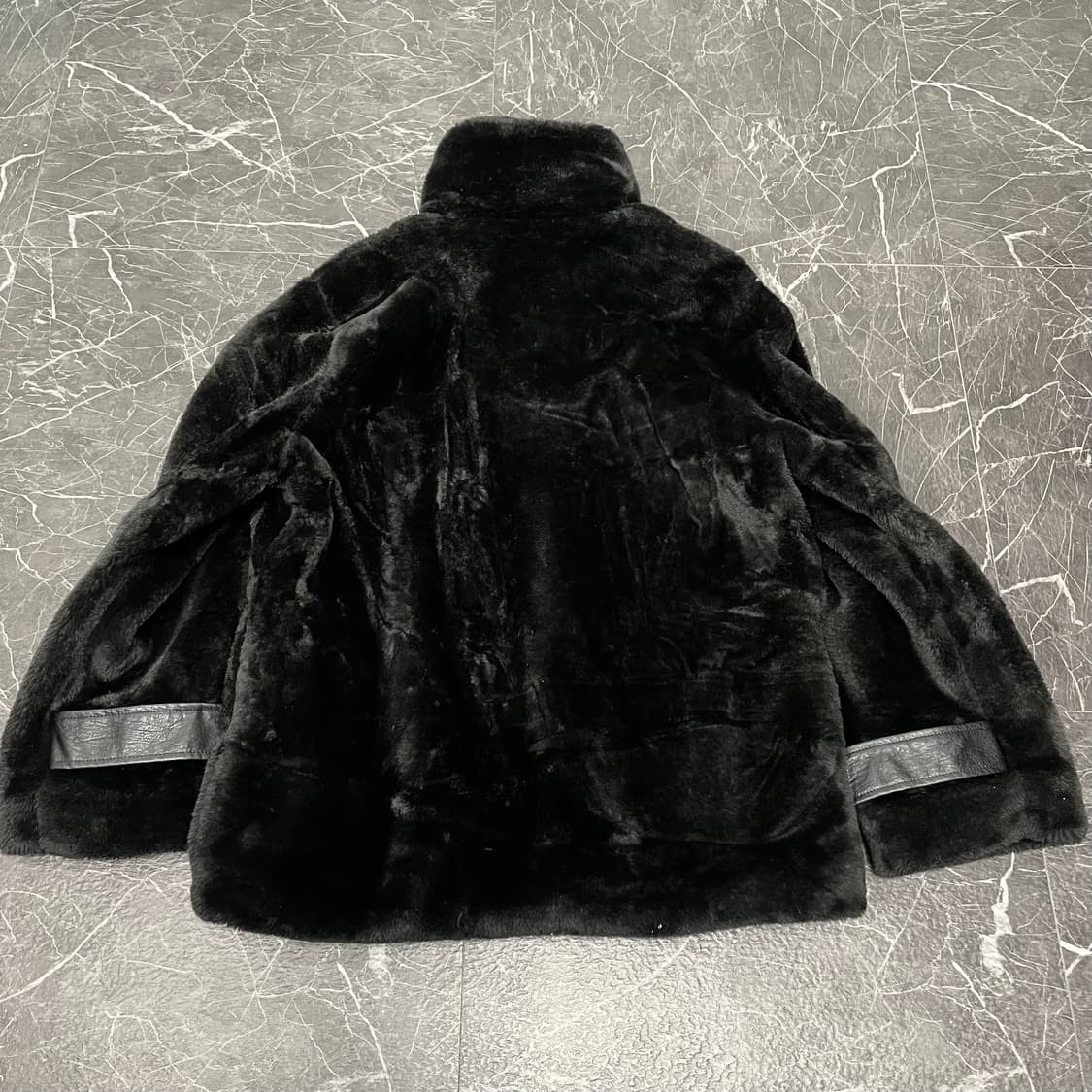 M-L 블랙 퍼 무스탕 자켓 상품이미지6